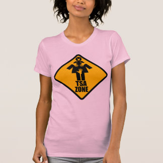 TSA Zone Caution Sign Design T-Shirt