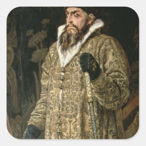 Tsar Ivan IV Vasilyevich the Terrible  1897 Square Sticker