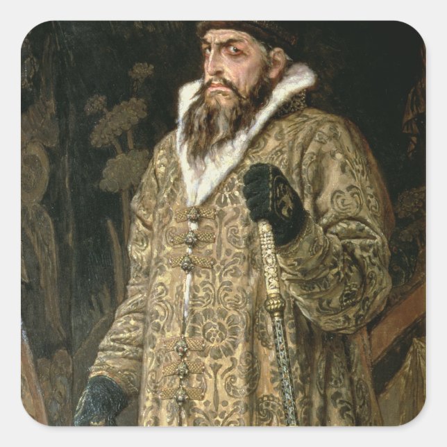 Tsar Ivan IV Vasilyevich 'the Terrible'  1897 Square Sticker (Front)