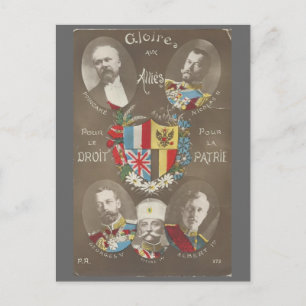 Tsar, king, sultan: royal allies world war I #101 Postcard