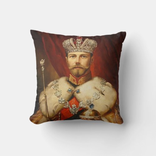 Tsar Nicholas and Alexandra Feodorovna Throw Pillow