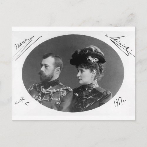 Tsar Nicolas  Alexandra of Russia Romanov 121 Postcard