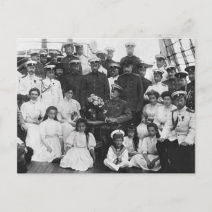 Tsar Nicolas of Russia, the royal family Romanov Postcard