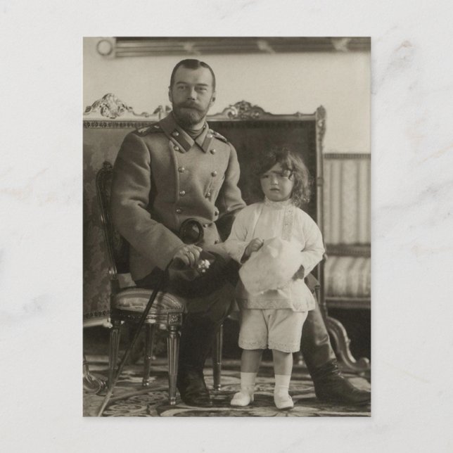 Tsar Nicolas, Tsarevitch Alexis of Russia Postcard (Front)