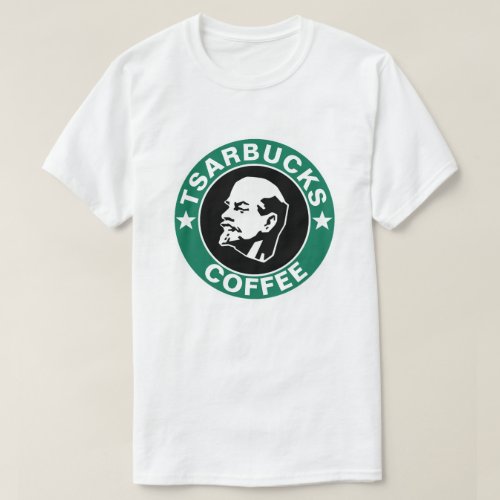 Tsarbucks Funny Russian Pun Coffee Shop  T_Shirt