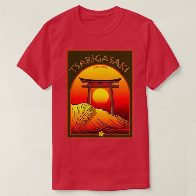TSARIGASAKI SURFING JAPAN T-Shirt (Design Front)
