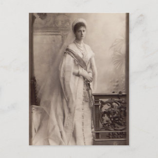 Tsarina Alexandra of Russia, Romanov in gala Postcard