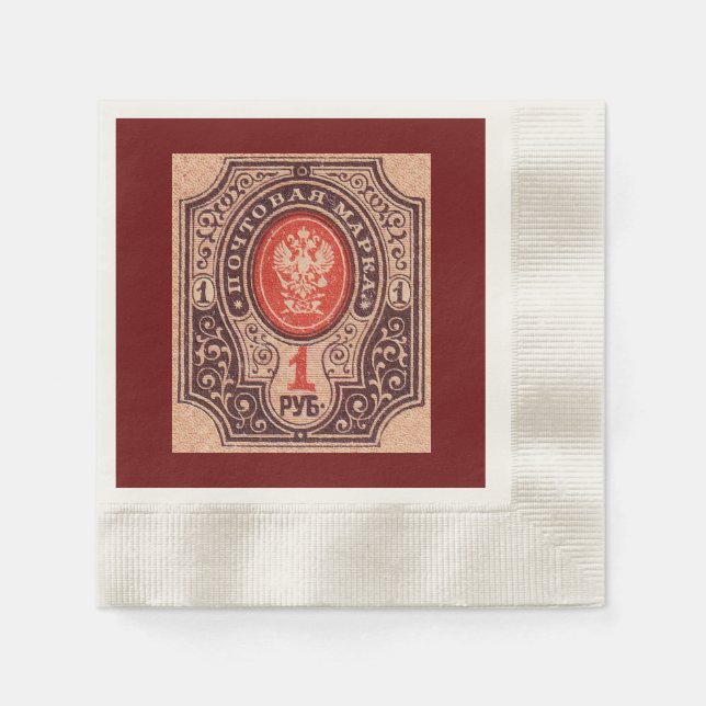 Tsarist Russia Postage Napkins (Front)