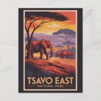 Tsavo East National Park Kenya Illustration Travel