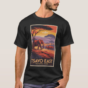 Tsavo East National Park Kenya Illustration Travel T-Shirt