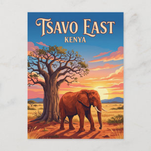 Tsavo East National Park Kenya Postcard