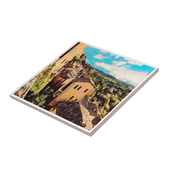 TSC004 MONTEPULCIANO City - Italy, Ceramic Tile (Side)