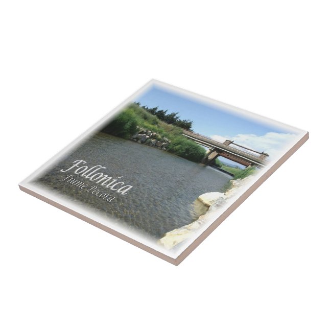 TSC014 FOLLONICA, Sheep River, Tuscany, Ceramic Tile (Side)