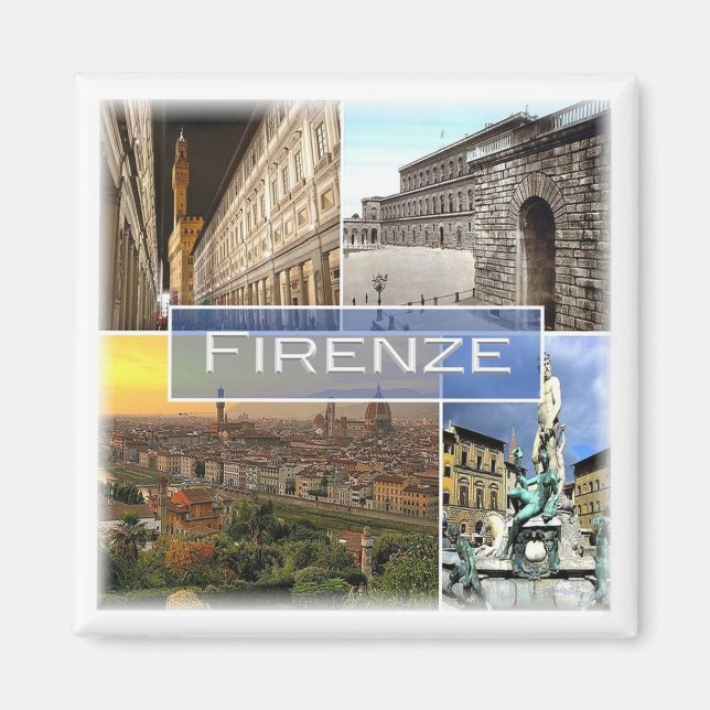 TSC029 FLORENCE, Mosaic, Tuscany, Fridge Magnet (Front)