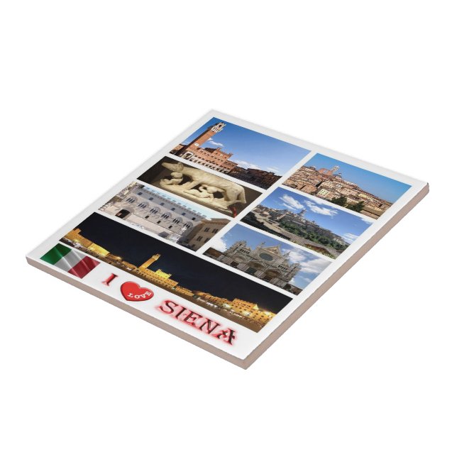 TSC035 SIENA I Love, Mosaic, Tuscany, Ceramic Tile (Side)