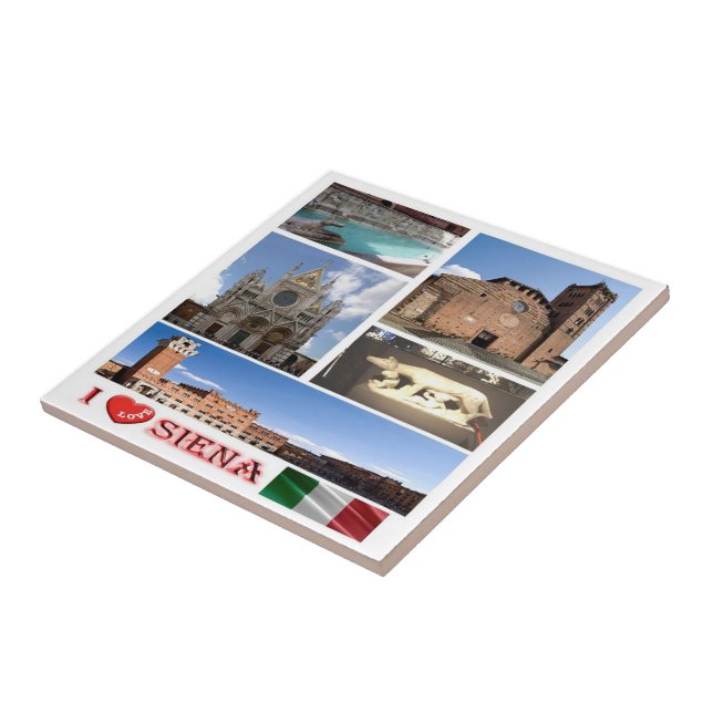 TSC037 SIENA I Love, Mosaic, Tuscany, Ceramic Tile (Side)