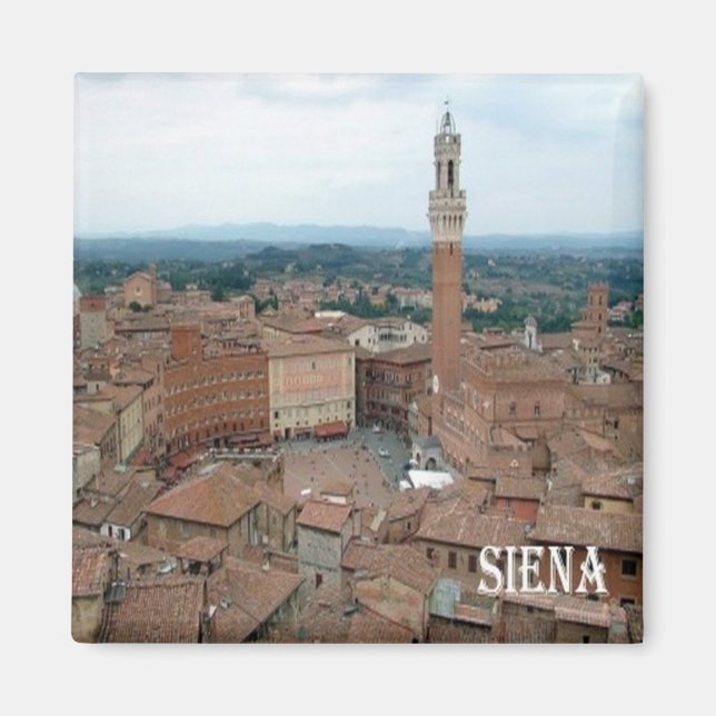 TSC039 SIENA Panorama, Tuscany, Fridge Magnet (Front)