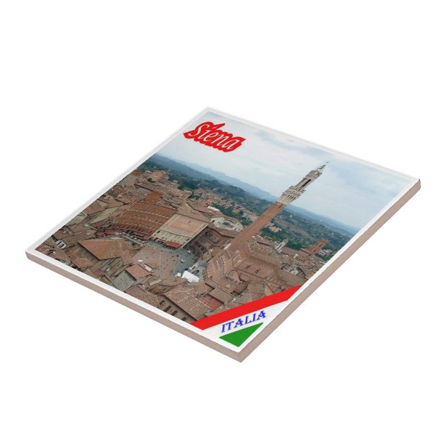 TSC040 SIENA, Aerial View, Tuscany, Ceramic Tile (Side)