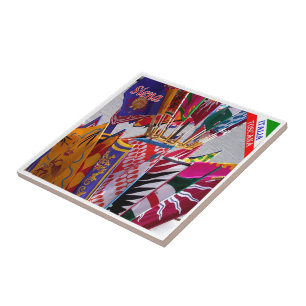 TSC063 SIENA, Banners of the Contrade, Ceramic Tile