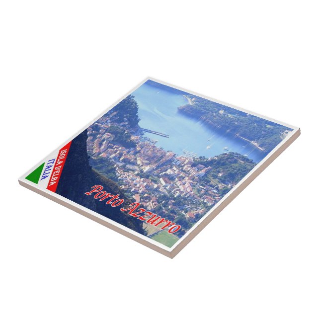 TSC078 PORTO AZZURRO ELBA Island, Tuscany  Ceramic Tile (Side)