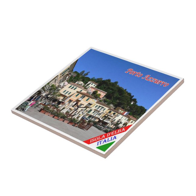 TSC079 PORTO AZZURRO ELBA Island, Tuscany, Ceramic Tile (Side)