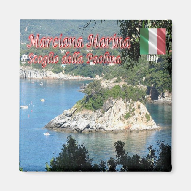 TSC082 MARCIANA MARINA, ELBA Island, Fridge Magnet (Front)