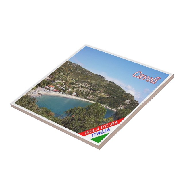 TSC083 CAVOLI, ELBA Island, Tuscany, Ceramic Tile (Side)