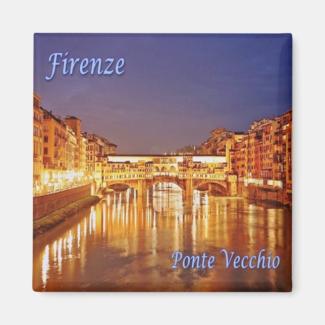 TSC086 FLORENCE, Old Bridge, Tuscany, Fridge Magnet (Front)