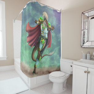 TSDS: Justin Arisdale Cover Art Solo Earth Shower Curtain