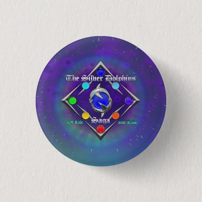 TSDS: Of life and Love Logo Blue and Green   Button (Front)