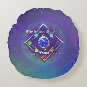 TSDS: Of life and Love Logo Blue and Green Round Pillow