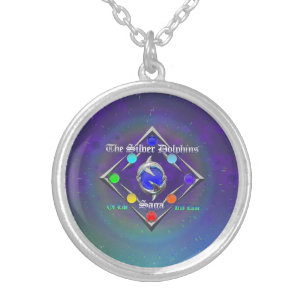 TSDS: Of life and Love Logo Blue and Green Silver Plated Necklace