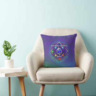 TSDS: Of life and Love Logo Blue and Green Throw Pillow