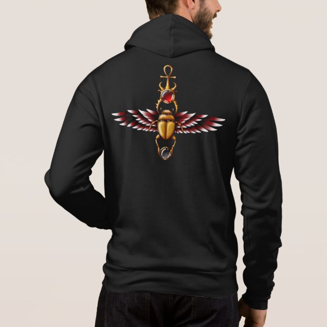 TSDS: Seth Scarab Coat Graphic Hoodie (Back)