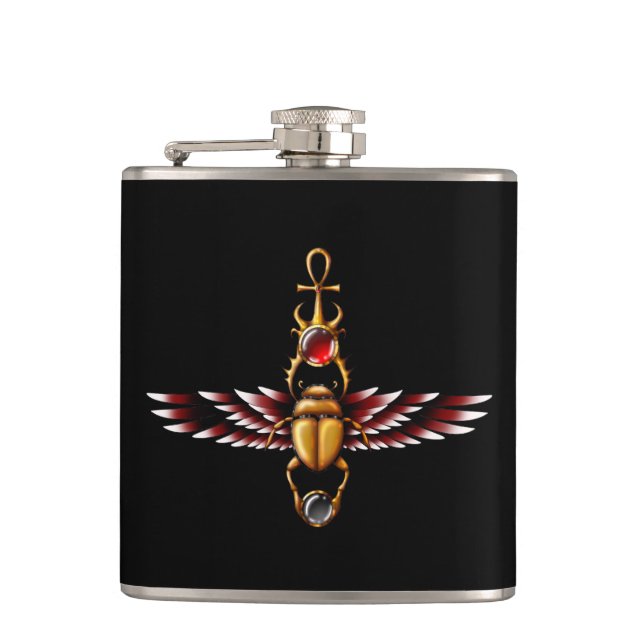 TSDS: Seth's Scarab Coat Graphic Flask (Front)