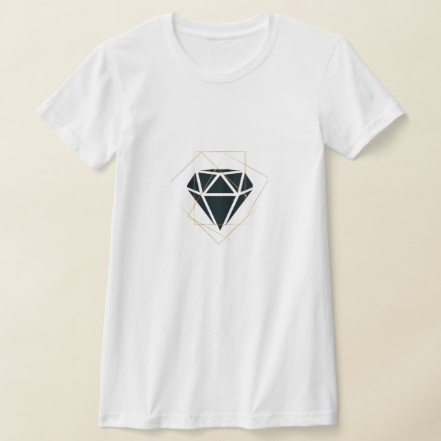 Tshart diament noir  T-Shirt (Laydown)