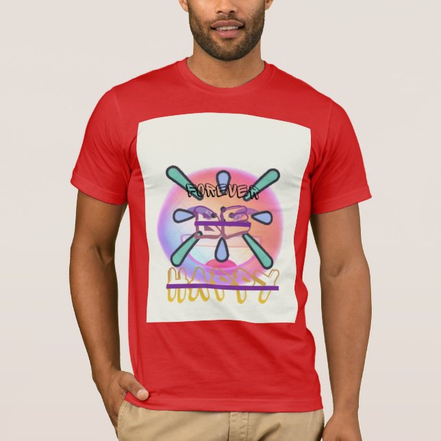 Tshirt red colour with smiley text and animation (Front)