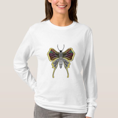 Tshirt with butterfly infront