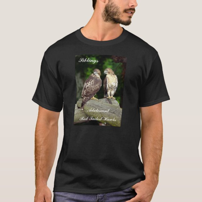 Tshirt with red tailed hawk (Front)