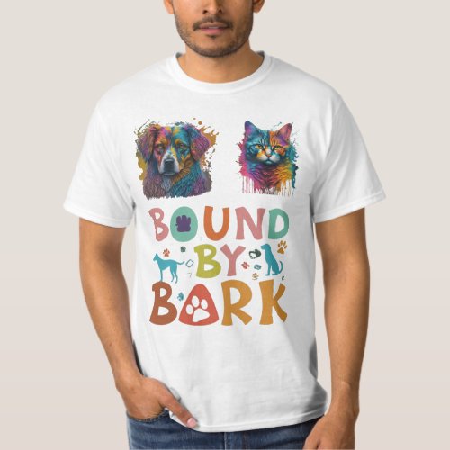 Tshirts For Men Cat and Dog Lovers  Bound by Burk