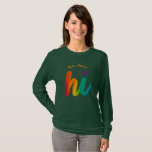 Tshit Brush Art Long Sleeve T-Shirt – Dark Green