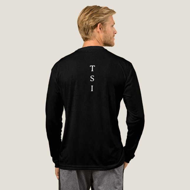 TSI (Taoist Studies Institute) Simple Initials - Tri-Blend Shirt (Full Back)