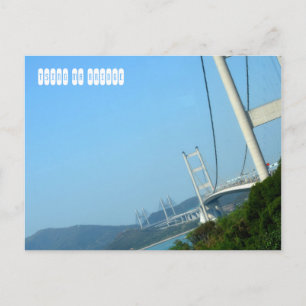 Tsing Ma Bridge in Hong Kong Postcard