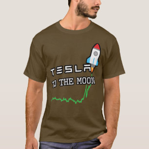 TSLA to the Moon White T-Shirt