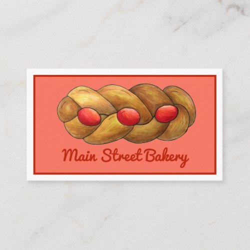 Tsoureki Greek Armenian Holiday Bread Bakery Business Card
