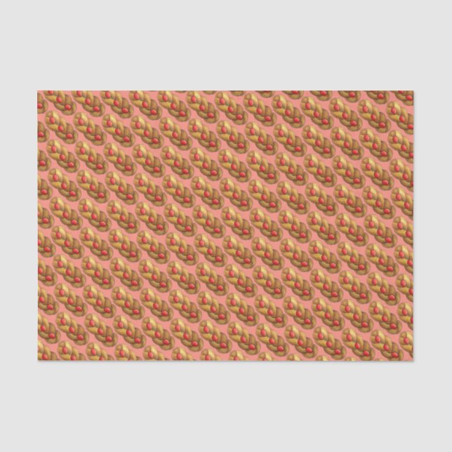 Tsoureki Greek Armenian Holiday Easter Bread Food Tissue Paper (Front)