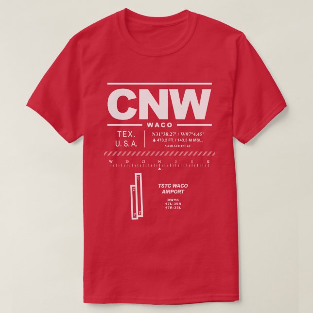 TSTC Waco Airport CNW T-Shirt (Design Front)