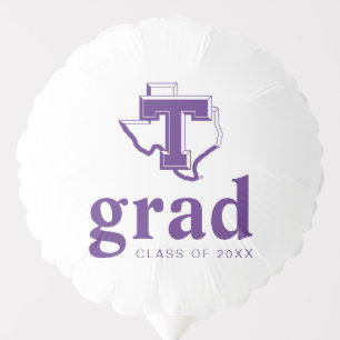 TSU   Bold Purple T Over Texas Balloon