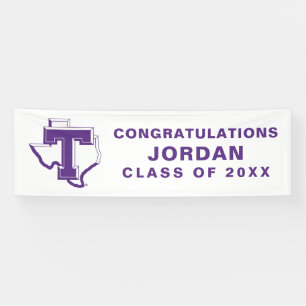 TSU Bold Purple T Over Texas Banner