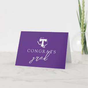 TSU   Bold Purple T Over Texas Card